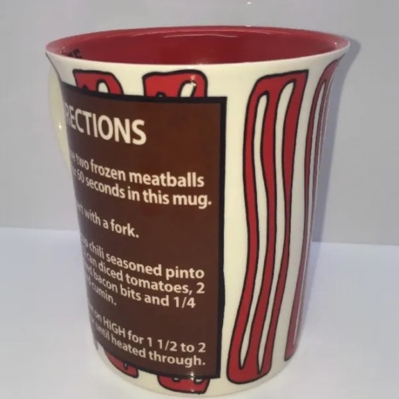 LORRIE VEASEY Bacon Chili Coffee Mug Cup Recipe Humor Fun Collectible NEW RARE!! - Picture 9 of 11